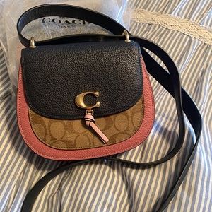 Coach Remi Saddle Bag -Colorblock Signature Canvas